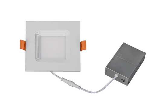 SQUARE BAFFLE RECESSED DOWNLIGHT 4in 9w Dimmable 5CCT SWITCHABLE (2700K/3000K/3500K/4000K/5000K) Dimmable