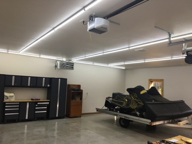 (12-PACK) Linkable LED T8 8ft 144w 17,654 Lumen FROSTED LENS (NO RF) Quad-Row w/Mounting Hardware