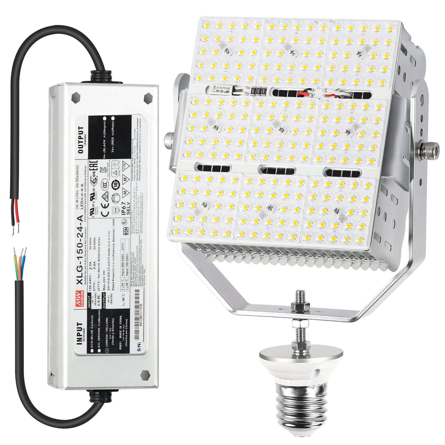 LED RETROFIT LIGHTING 150W or 240W HPS, MH, HID REPLACEMENT 5000K 100-277VAC