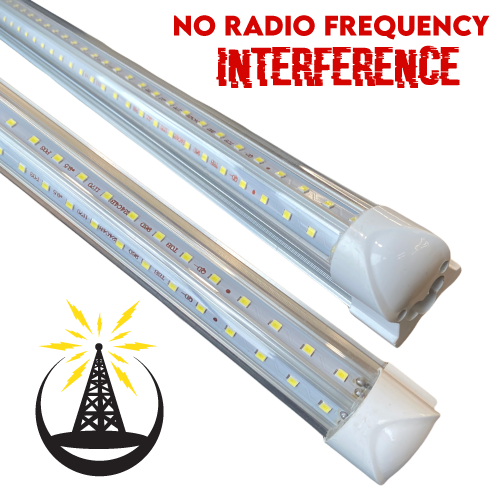 12 PACK Linkable LED T8 8ft 72w 10 944 Lumen Clear Lens NO RF V Se Omni Ray Lighting Inc