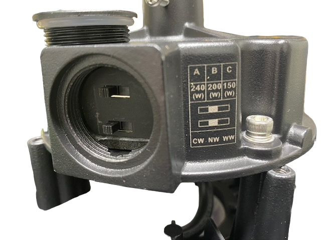 PRO-SELECT UFO High Bay 150lm/w 240w/200w/150w Selectable 3500K/4000K/5000K Tunable W/Pre-Installed 12V AUX PIN Sensor Socket 36,000 Lumens w/6ft Whip Cord