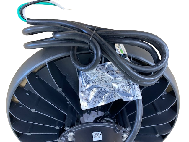 PRO-SELECT UFO High Bay 150lm/w 240w/200w/150w Selectable 3500K/4000K/5000K Tunable W/Pre-Installed 12V AUX PIN Sensor Socket 36,000 Lumens w/6ft Whip Cord