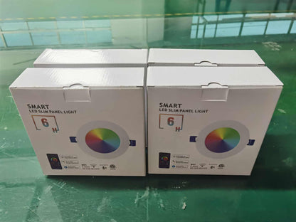 (10-PACK) 6 in. Smart WiFi Slim LED Downlight 900 Lumens Multicolor Dimmable CCT 2700-6500K Google Home/Alexa