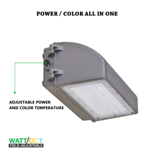 Full Cutoff Wall Pack Light With Photocell WATTAGE SWITCHABLE (30W/45W/60W/80W) 3CCT SWITCHABLE (3000K/4000K/5000K)