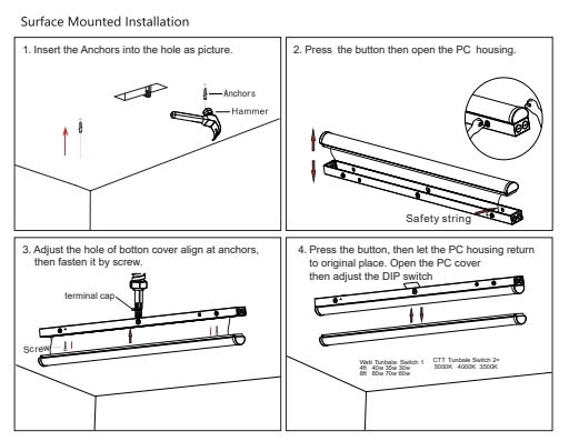 (6-PACK) 4 Foot Shop Light - Kelvin and Wattage Tune-Able and 0-10v Low Voltage Dimmable (30W/35W/40W) (3500K, 4000K, 5000K)
