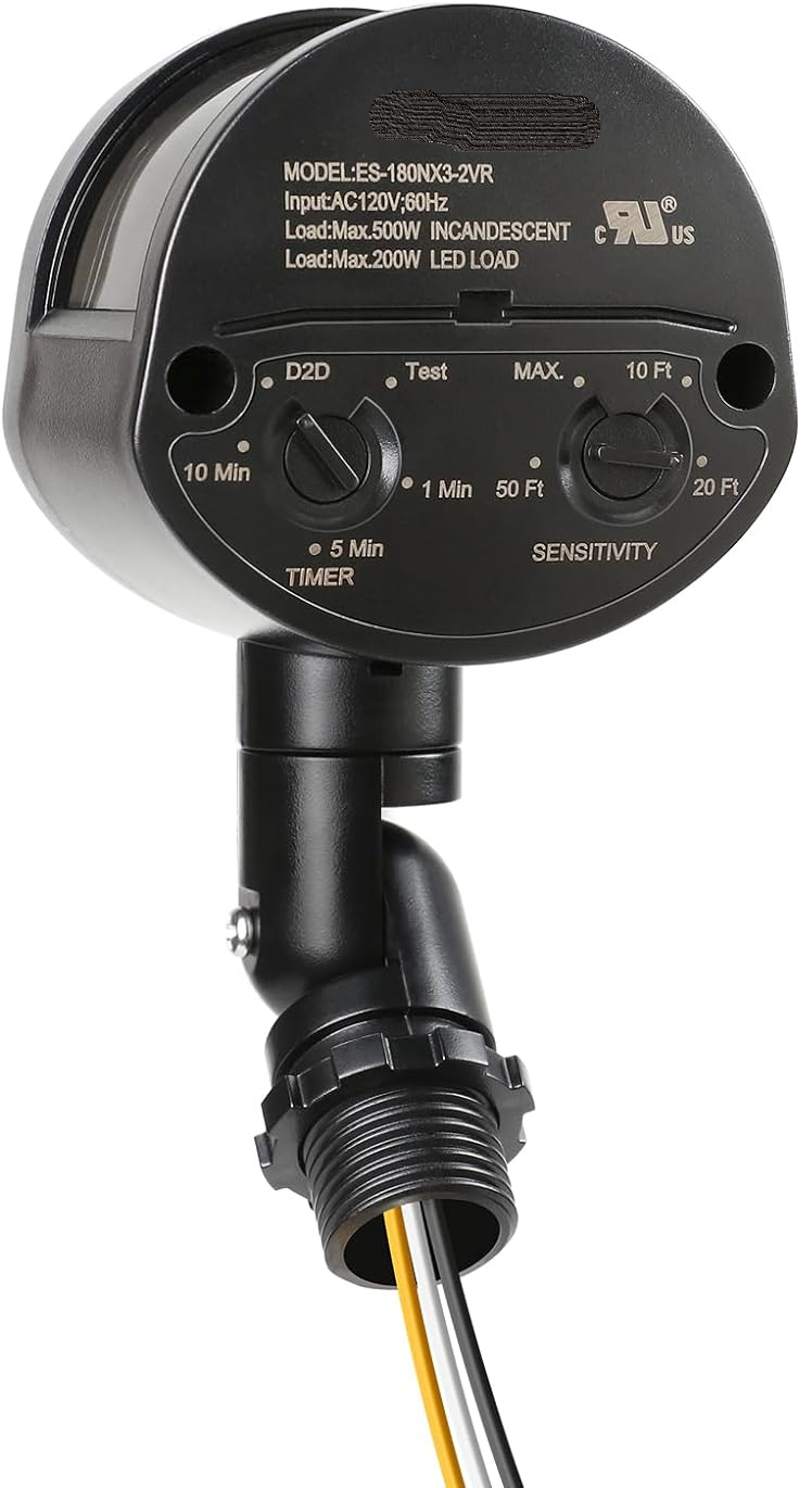 Black recessed pir sensor hotsell