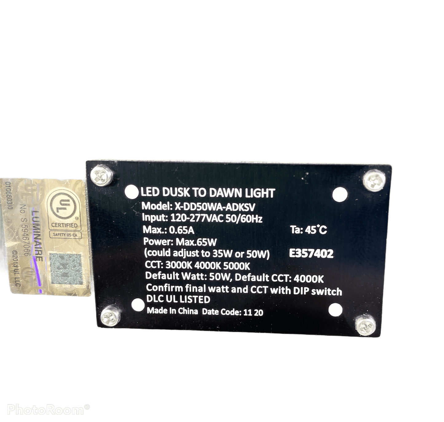 65 Watt LED Dusk To Dawn WATTAGE and KELVIN ADJUSTABLE 10,050 Lumen Yard/Street/Barn - Security Light (INCLUDES MOUNTING ARM AND HARDWARE)