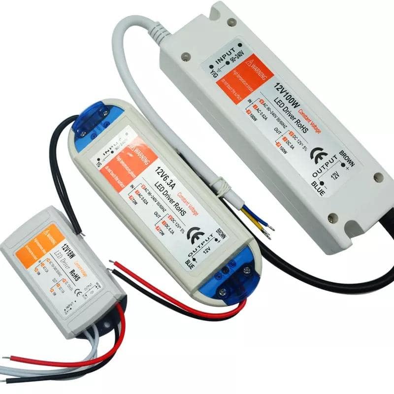 LED Driver Power Supply 12V 60W LED Drivers Transformer 100-240V AC to 12V  DC Low Voltage Output for Strip Lights, Cabinet Light and Any 12V DC Light