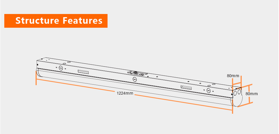 4ft Shop Light (6-PACK) WATTAGE SWITCHABLE (30W/35W/40W) 3CCT SWITCHABLE (3500K/4000K/5000K) Dimmable