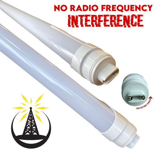 8FT LED T8 Tube Light, 45W 5400lm 6000K, R17D HO Base, Clear White Frosted Cover