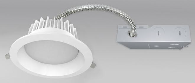 Commercial Baffle Down Light 8in 25W 3CCT SWITCHABLE (3000K/4000K/5000K) Dimmable