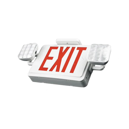 LED Exit Sign w/Spotlights and Remote Head