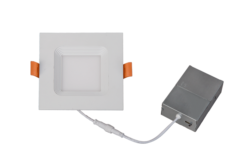 SQUARE BAFFLE RECESSED DOWNLIGHT 4in 9w Dimmable 5CCT SWITCHABLE (2700K/3000K/3500K/4000K/5000K) Dimmable