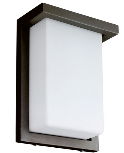 8in Outdoor Wall Sconce w/Photo Eye WATTAGE SWITCHABLE (12w/14w/16w) 3CCT SWITCHABLE (3000K/4000K/5000K)