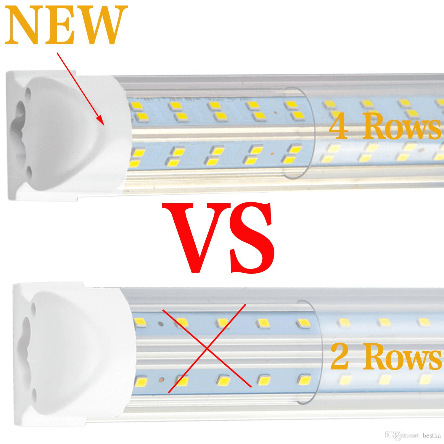 10 PACK SPECIAL Linkable LED T8 4ft 72w 10 944 Lumen Clear Lens