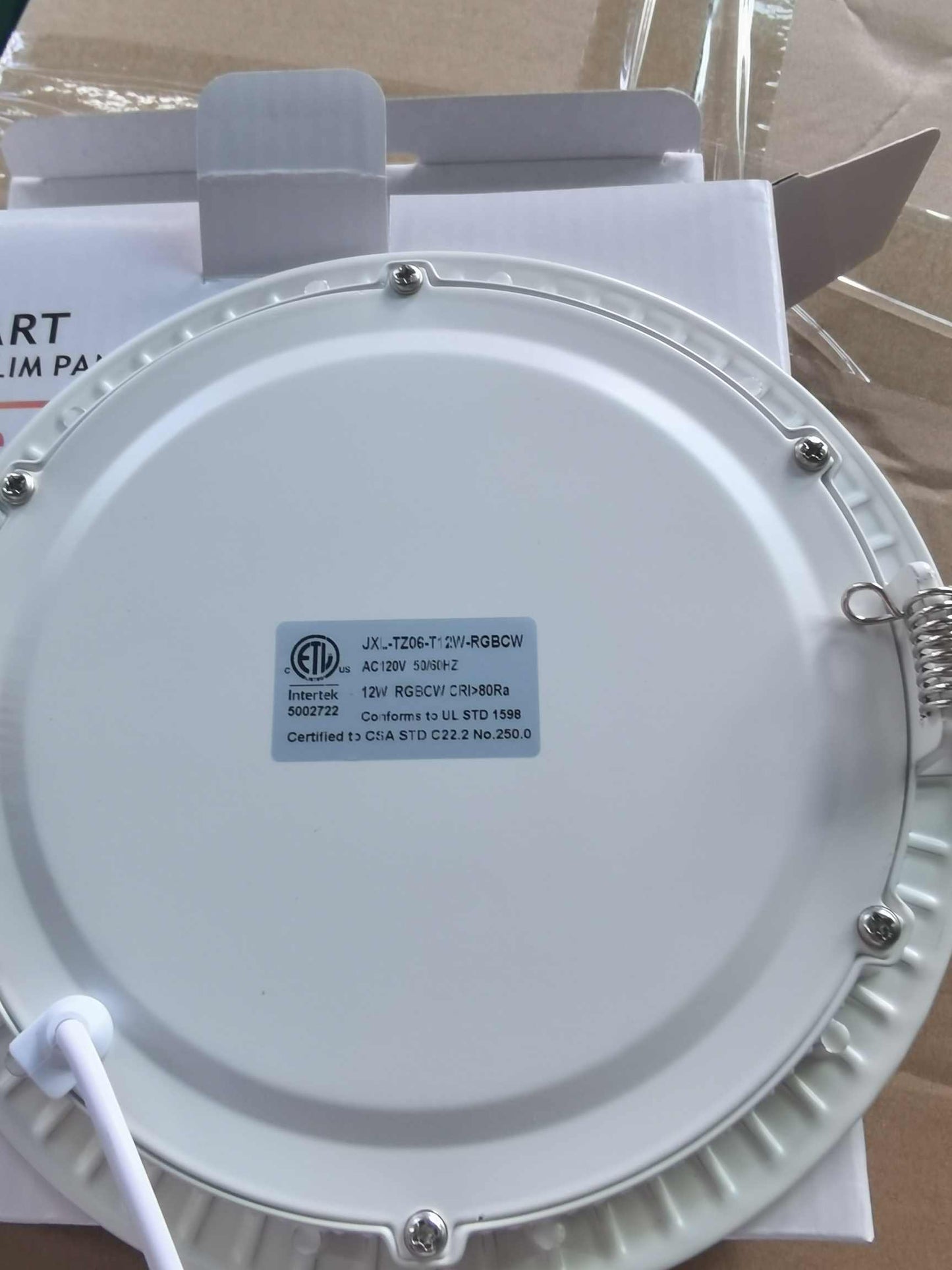 6 in. Smart WiFi Slim LED Downlight 900 Lumens Multicolor Dimmable CCT 2700-6500K Google Home/Alexa