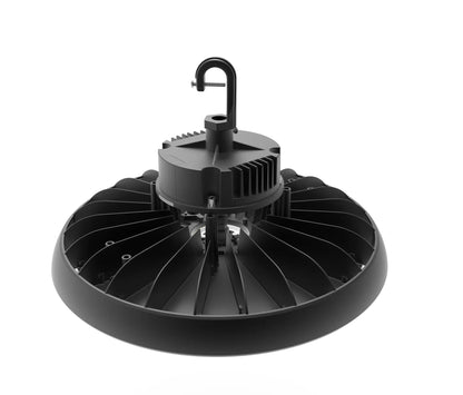 PRO-SELECT UFO High Bay 150lm/w  240w/200w/150w Selectable 3500K/4000K/5000K Tunable W/Pre-Installed 12V AUX PIN Sensor Socket 36,000 Lumens w/6ft Whip Cord