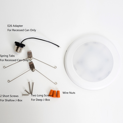 6" Retrofit Kit for Disk Light (Recessed Can Mount)