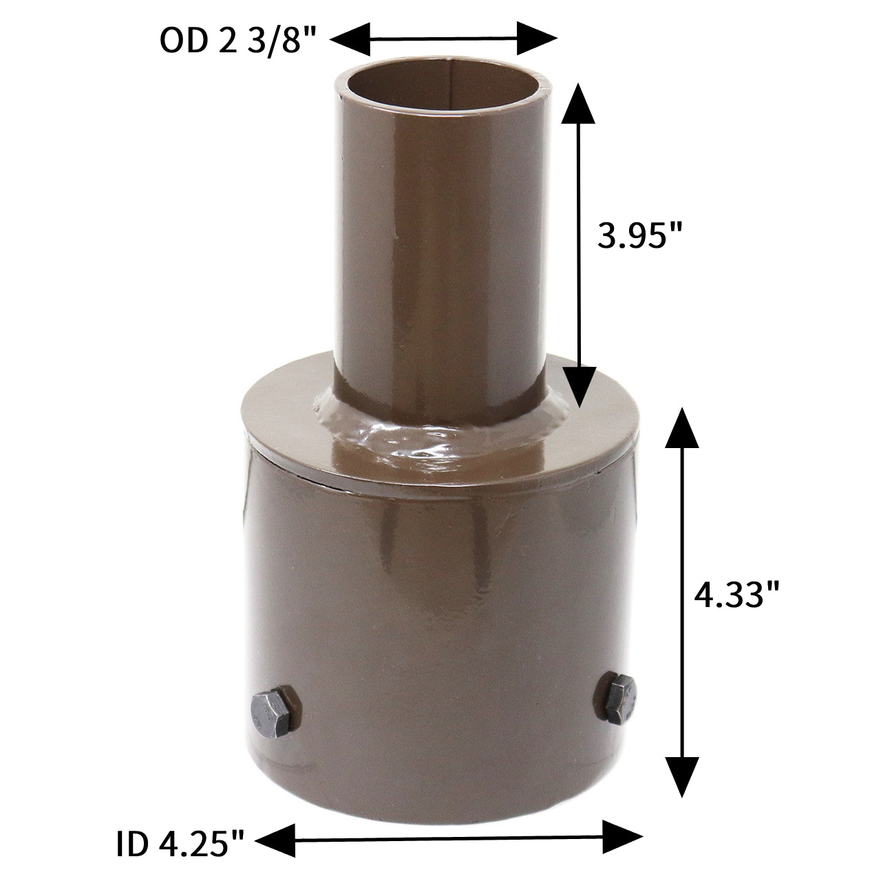 Round Pole  I  Tenon Adapter for 4 Inch