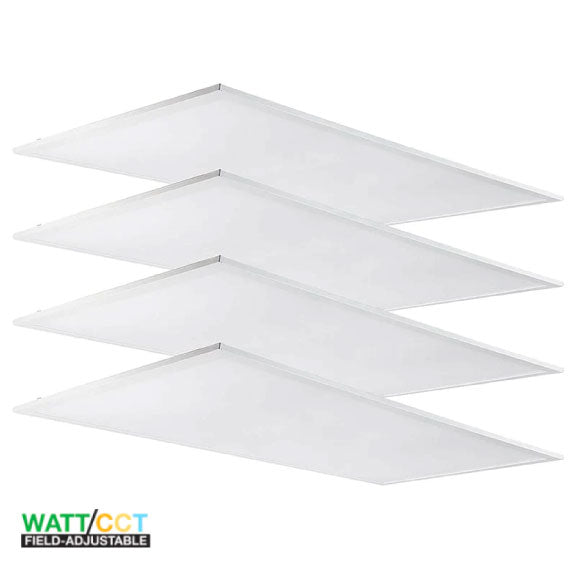 (4-PACK) LED Panel Light 2'x4' 30/40/50W 6,500lm Wattage Adjustable 3C ...