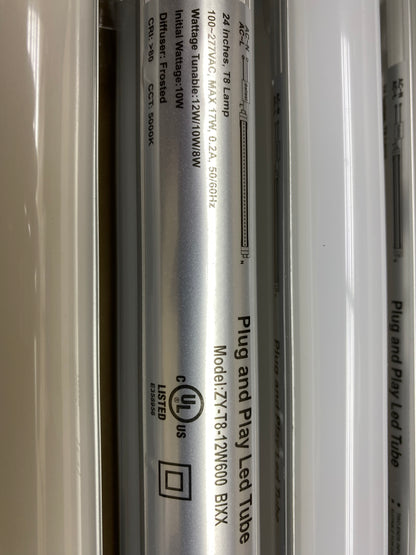 2FT G13 T8 12W/10W/8W Adjustable 140lm/W FROSTED LENS (BALLAST BY-PASS)