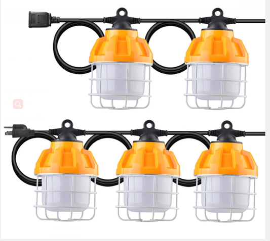 LED WORK LIGHTING Temporary String Lights 100w 11,000 Lumens