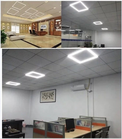 LED Frame Light 2'x2' or 2'x4' or 1'x4' (2-PACK) 3CCT COLOR ADJUSTABLE / WATTAGE ADJUSTABLE 0-10v Dimmable DLC Listed