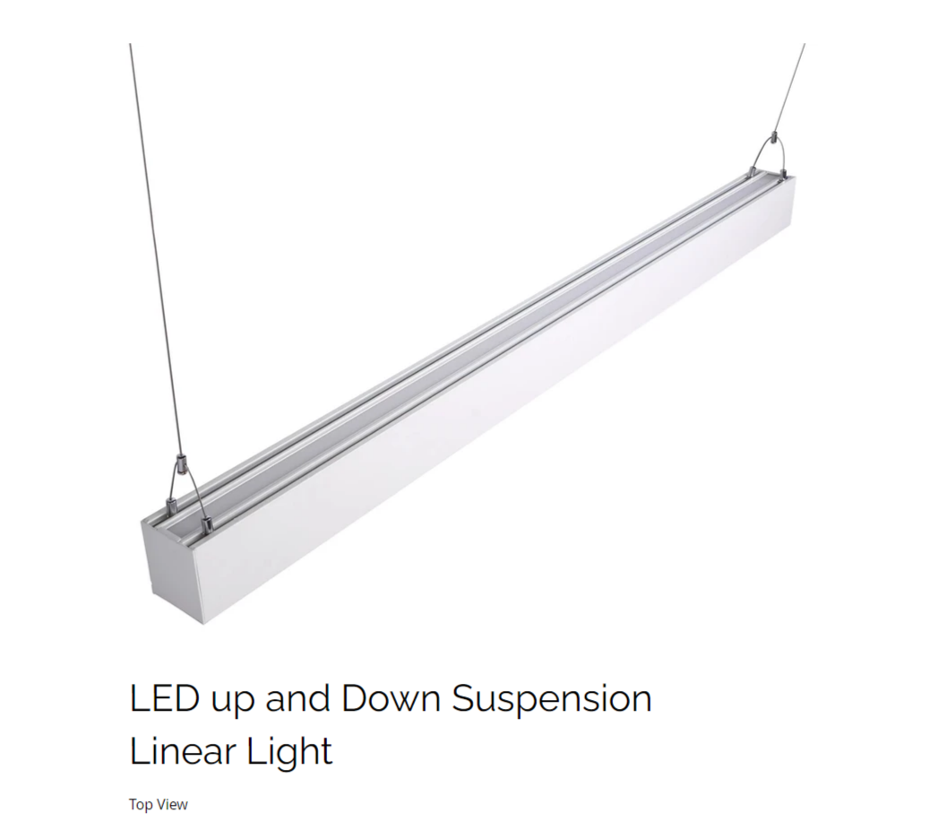 Linear Pendant Architectural Lighting System (End to End Linking, Corner, Cross, and T Connecting Options) 3CCT SWITCHABLE (3000K/4000K/5000K) Dimmable