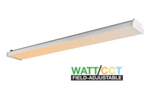 4ft LED Wraparound Shop Light Wattage Switchable (30w, 35w, 40w) 3CCT Switchable (3500K, 4000K, 5000K)