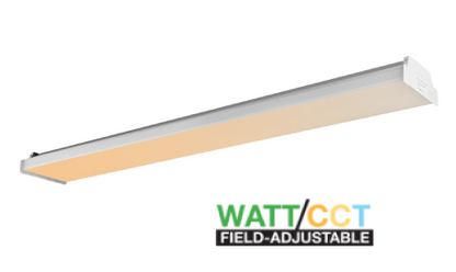 4ft LED Wraparound Shop Light Wattage Switchable (30w, 35w, 40w) 3CCT Switchable (3500K, 4000K, 5000K)