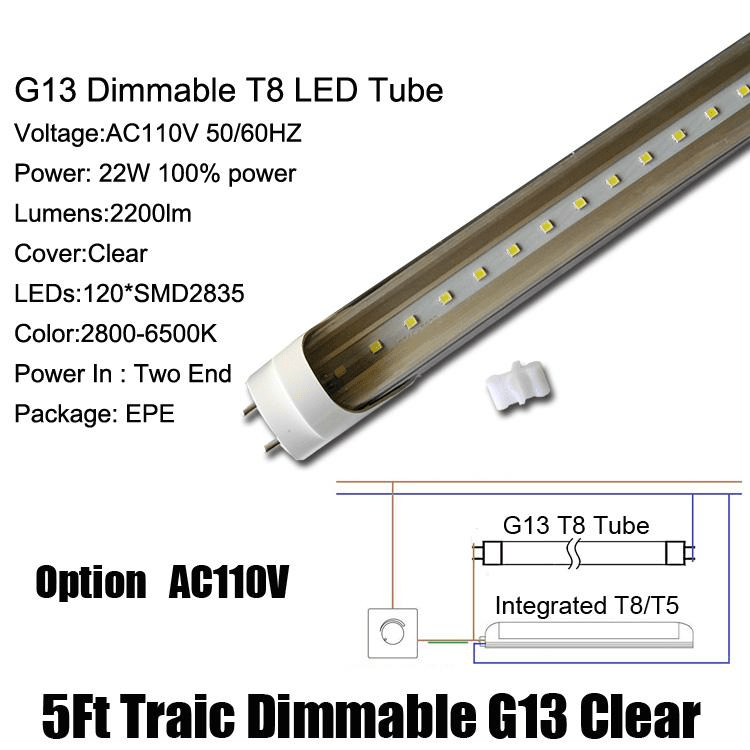 T8 - DIMMABLE - LED Tubes - 2ft, 3ft, 4ft, 5ft - Case of 25 - 12 Year –  Omni-Ray Lighting, Inc.