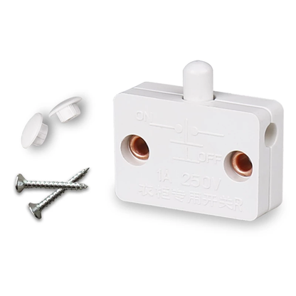 Cabinet Lamp Switch Open on/Close off 12V 24V 110V,(White)