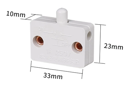 Cabinet Lamp Switch Open on/Close off 12V 24V 110V,(White)
