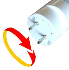 (CASE OF 25) T8 G13 SWIVEL ENDS 4' 36w 5,472 Lumen G13 2-Pin  CLEAR LENS V-Series 270° NO RF - SWIVEL ENDS